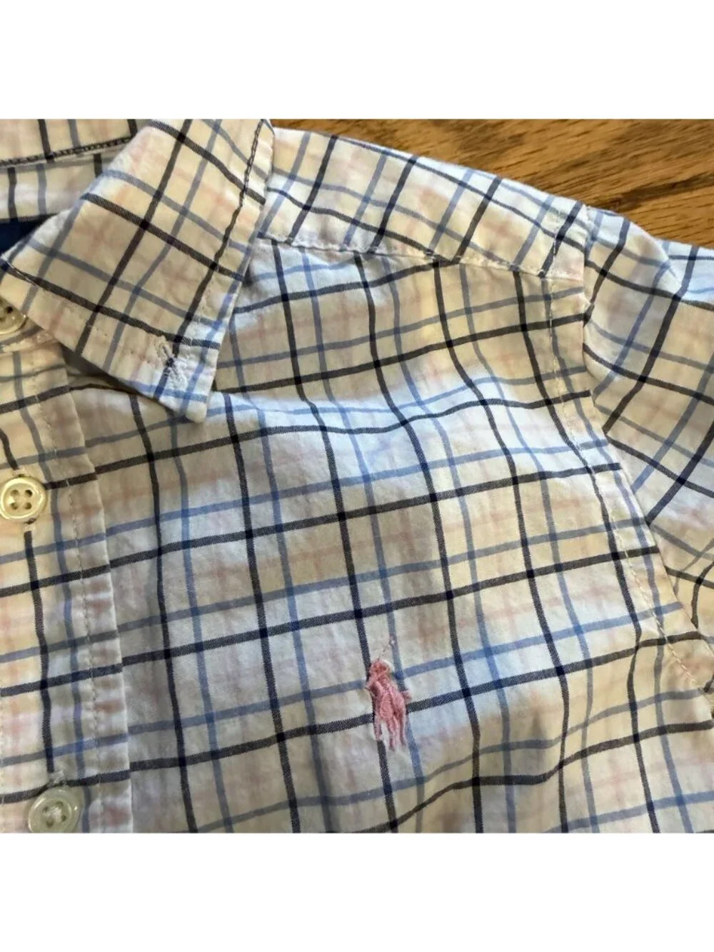 RALPH LAUREN BOYS 4T PINK PLAID BUTTON SHIRT